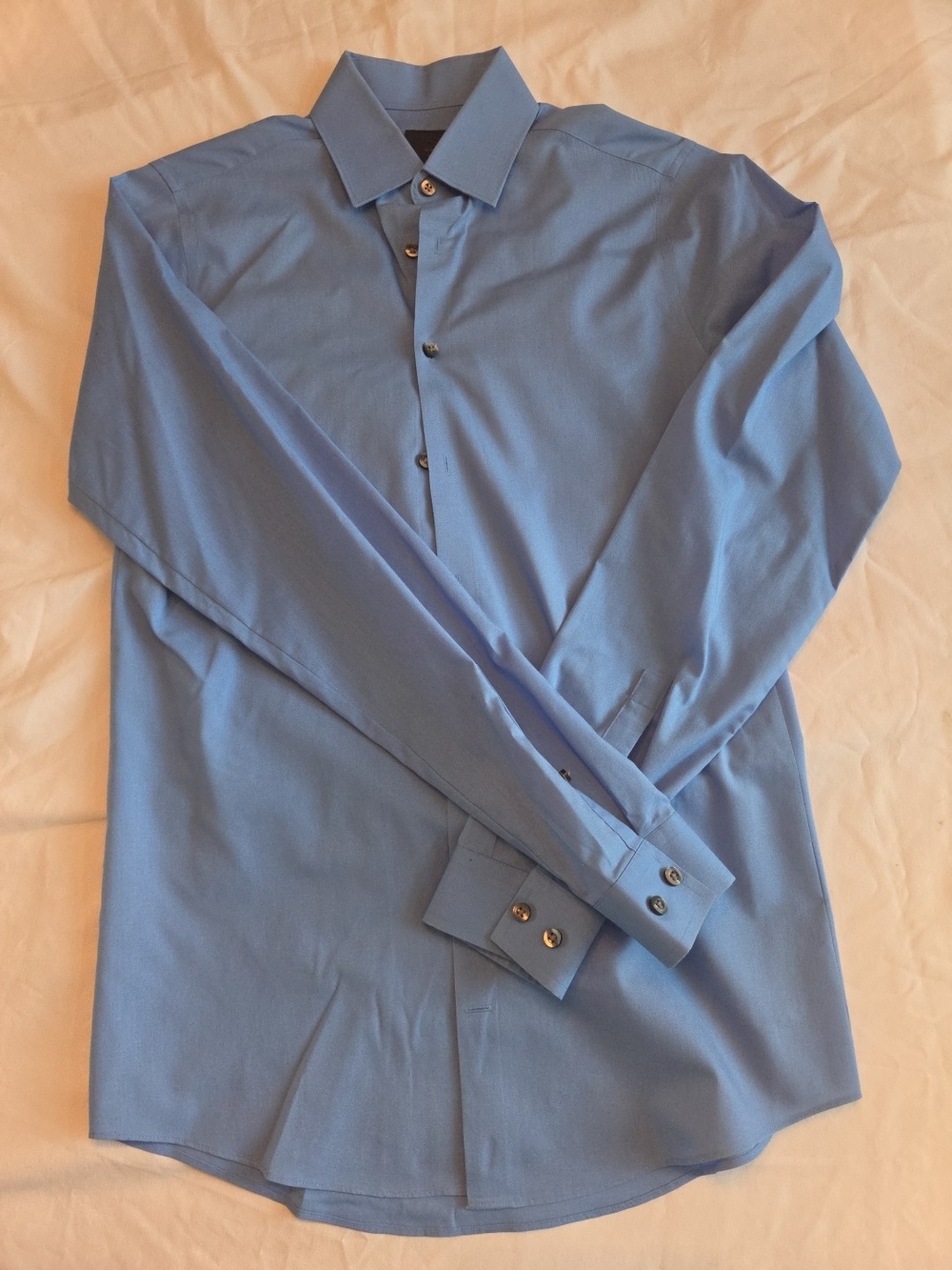 jf j.ferrar Slim Fit Sky Blue Men’s Dress Shirt S  14/14.5   35/35